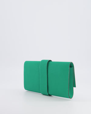 Hermès Medor Clutch 23 Bag in Menthe Chèvre Mysore Leather with Palladium Hardware