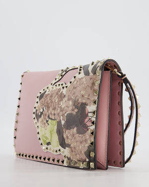 Valentino Pink Rockstud Kimono 1997 Clutch with Gold Hardware