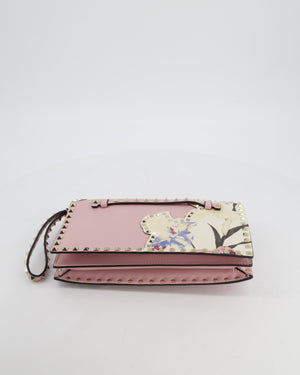 Valentino Pink Rockstud Kimono 1997 Clutch with Gold Hardware