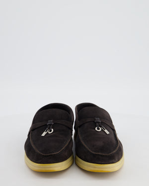Loro Piana Black Suede Summer Charm Walk Size EU 37
