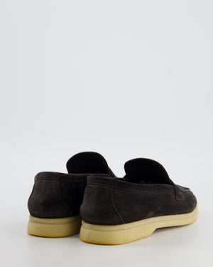 Loro Piana Black Suede Summer Charm Walk Size EU 37