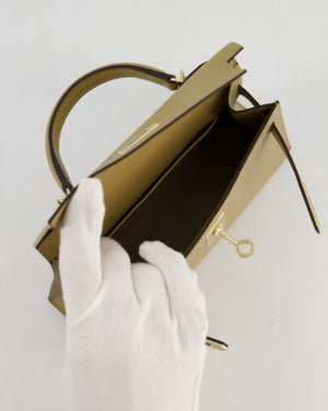 *RARE* Hermès Mini Kelly II 20 Bag in Poussiere Epsom Leather with Permabrass Hardware