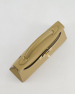 *RARE* Hermès Mini Kelly II 20 Bag in Poussiere Epsom Leather with Permabrass Hardware