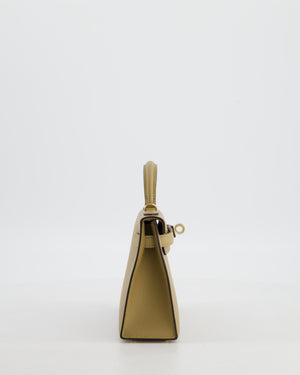 *RARE* Hermès Mini Kelly II 20 Bag in Poussiere Epsom Leather with Permabrass Hardware