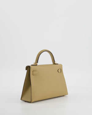 *RARE* Hermès Mini Kelly II 20 Bag in Poussiere Epsom Leather with Permabrass Hardware