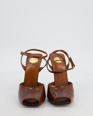 Saint Laurent Caramel Brown Le Scandale 110 Patent Leather Heels Size EU 38.5 RRP £895