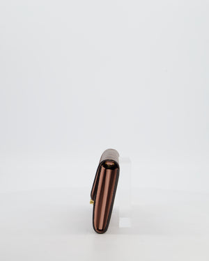 Louis Vuitton Brown Croisette Wallet on Chain in Damier Ebene Canvas with Gold Hardware