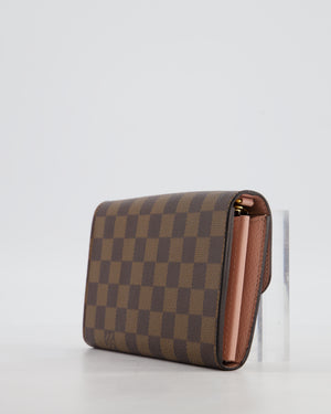 Louis Vuitton Brown Croisette Wallet on Chain in Damier Ebene Canvas with Gold Hardware