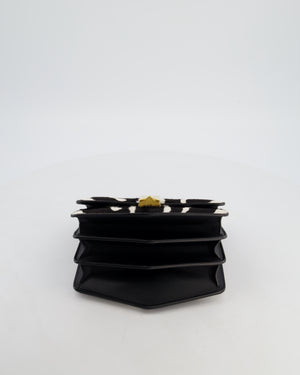 Alaïa Le Papa Leather Trimmed Zebra Print Calf Hair Shoulder Bag with Gold Hardware