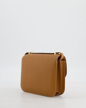 Hermès Mini Constance III Miroir 18 Bag in Gold Epsom Leather with Gold Hardware