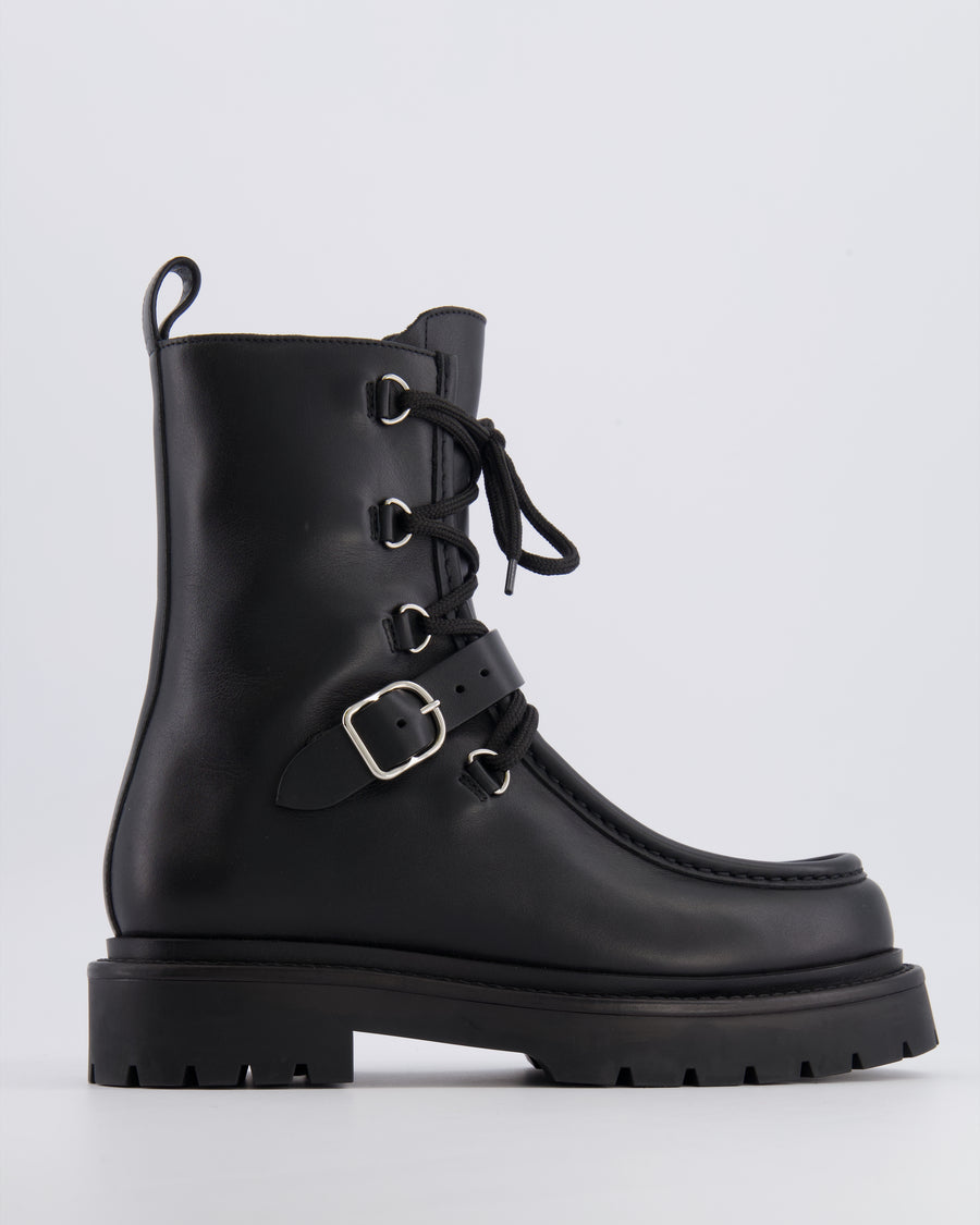 Hermès Black Land Ankle Boots in Calfskin Leather Size EU 38.5 RRP £1,980