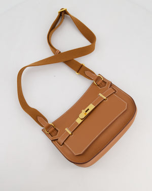 *RARE* Hermès Mini Jypsiere Bag in Gold Evercolour Leather with Gold Hardware
