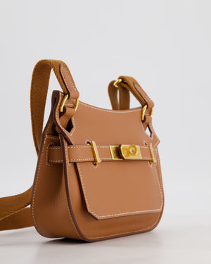 *RARE* Hermès Mini Jypsiere Bag in Gold Evercolour Leather with Gold Hardware