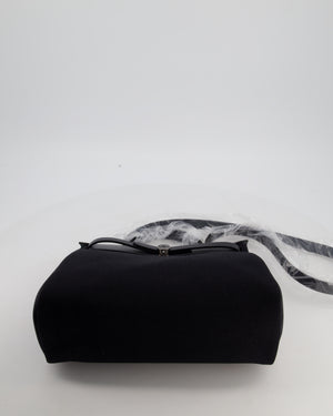 Hermès Herbag 31 Zip Bag in Noir Toile Officier Canvas, Noir Vache Hunter Leather with Palladium Hardware