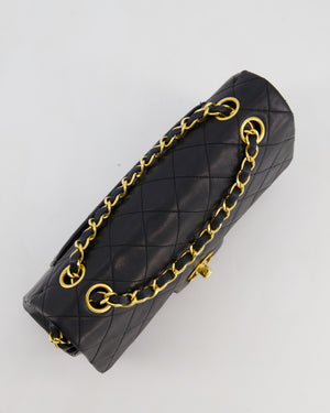 *FIRE PRICE* Chanel Vintage Black Small Classic Double Flap Bag in Lambskin Leather with 24k Gold Hardware