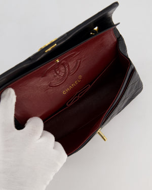 *FIRE PRICE* Chanel Vintage Black Small Classic Double Flap Bag in Lambskin Leather with 24k Gold Hardware
