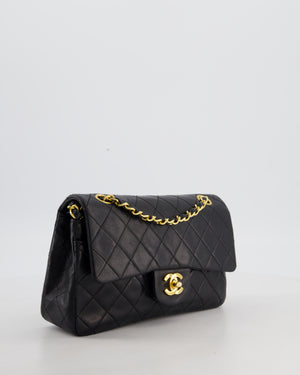 *FIRE PRICE* Chanel Vintage Black Small Classic Double Flap Bag in Lambskin Leather with 24k Gold Hardware