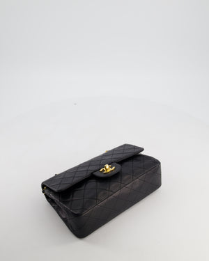 *FIRE PRICE* Chanel Vintage Black Small Classic Double Flap Bag in Lambskin Leather with 24k Gold Hardware