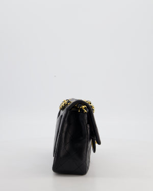 *FIRE PRICE* Chanel Vintage Black Small Classic Double Flap Bag in Lambskin Leather with 24k Gold Hardware