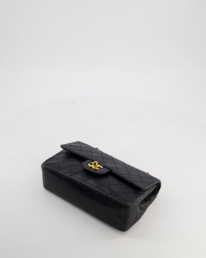 *FIRE PRICE* Chanel Vintage Black Small Classic Double Flap Bag in Lambskin Leather with 24k Gold Hardware