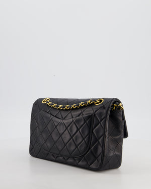 *FIRE PRICE* Chanel Vintage Black Small Classic Double Flap Bag in Lambskin Leather with 24k Gold Hardware