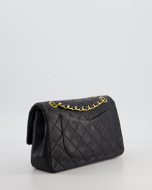 *FIRE PRICE* Chanel Vintage Black Small Classic Double Flap Bag in Lambskin Leather with 24k Gold Hardware