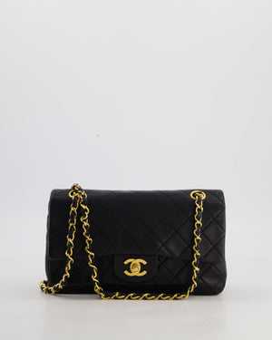 *FIRE PRICE* Chanel Vintage Black Small Classic Double Flap Bag in Lambskin Leather with 24k Gold Hardware