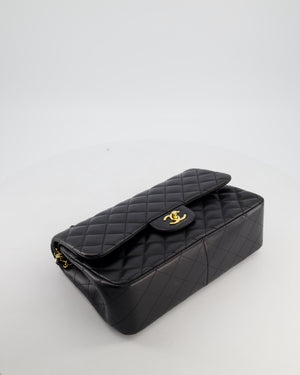 Chanel Classic Jumbo Double Flap Bag in Black Lambskin Leather with Gold Hardware