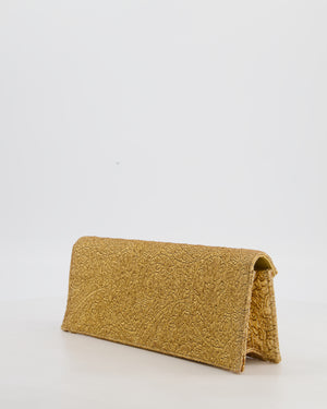 *SUPER RARE* Chanel Vintage Gold Nishijin Clutch Bag in Brocade Fabric with 24K Gold Hardware