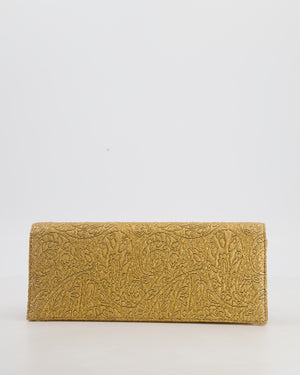 *SUPER RARE* Chanel Vintage Gold Nishijin Clutch Bag in Brocade Fabric with 24K Gold Hardware