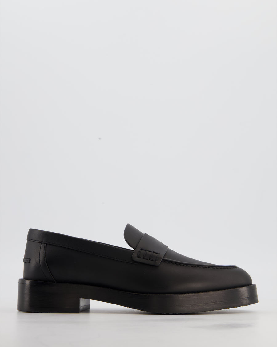Hermès Ivy Loafers in Black Calfskin Leather Size EU 37