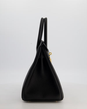 *HOT* Hermès Birkin 30 Retourne Bag in Noir Togo Leather with Gold Hardware