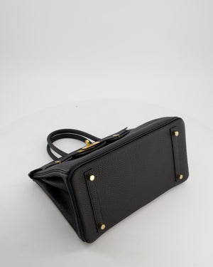 *HOT* Hermès Birkin 30 Retourne Bag in Noir Togo Leather with Gold Hardware