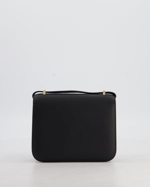 *RARE* Hermès Mini Constance III Mirror 18 Bag in Noir Epsom Leather with Brushed Permabrass Hardware