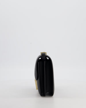 *RARE* Hermès Mini Constance III Mirror 18 Bag in Noir Epsom Leather with Brushed Permabrass Hardware