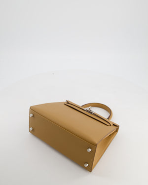 Hermès Kelly 25 Sellier Bag in Biscuit Epsom Leather with Palladium Hardware
