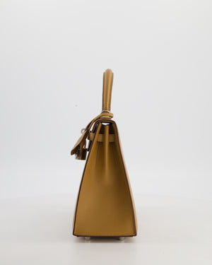 Hermès Kelly 25 Sellier Bag in Biscuit Epsom Leather with Palladium Hardware