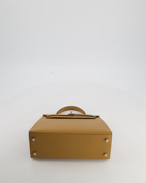 Hermès Kelly 25 Sellier Bag in Biscuit Epsom Leather with Palladium Hardware