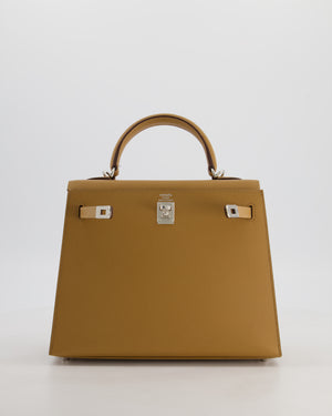 Hermès Kelly 25 Sellier Bag in Biscuit Epsom Leather with Palladium Hardware
