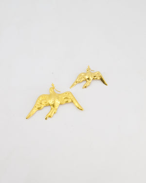 Schiaparelli Gold Small & Medium Dove Brooch Set