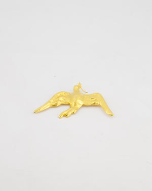 Schiaparelli Gold Small & Medium Dove Brooch Set