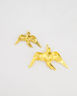 Schiaparelli Gold Small & Medium Dove Brooch Set