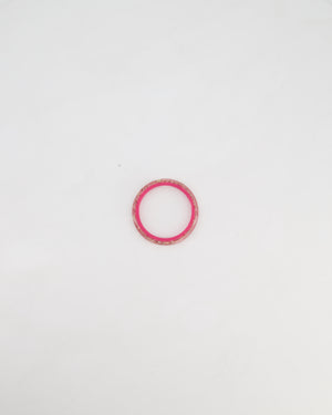 Louis Vuitton Fuchsia Pink Inclusion Bangle Bracelet with Logo Detail