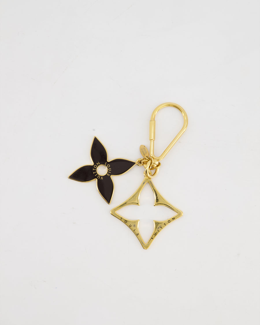 Louis Vuitton Gold Puzzle Bag Charm with Logo Detail