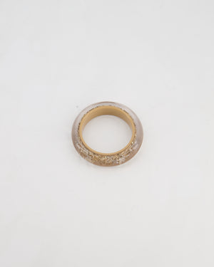 Louis Vuitton Beige Large Inclusion Bangle Bracelet with Logo Detail