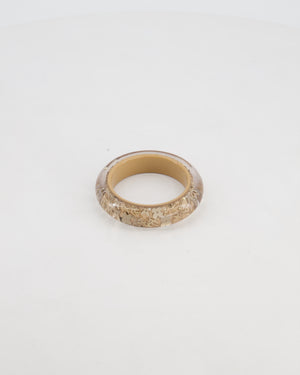 Louis Vuitton Beige Large Inclusion Bangle Bracelet with Logo Detail