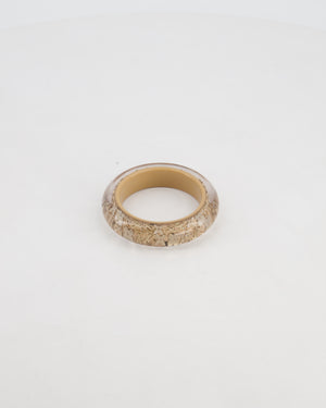 Louis Vuitton Beige Large Inclusion Bangle Bracelet with Logo Detail