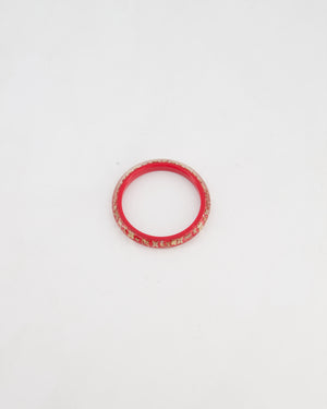 Louis Vuitton Strawberry Red Inclusion Bangle Bracelet with Logo Detail