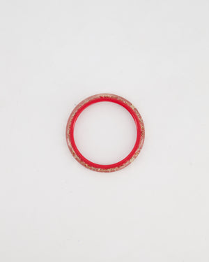 Louis Vuitton Strawberry Red Inclusion Bangle Bracelet with Logo Detail