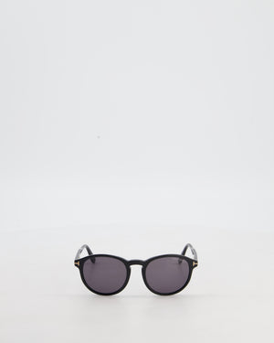 Tom Ford Black Dante Acetate Sunglasses with Silver Detailing